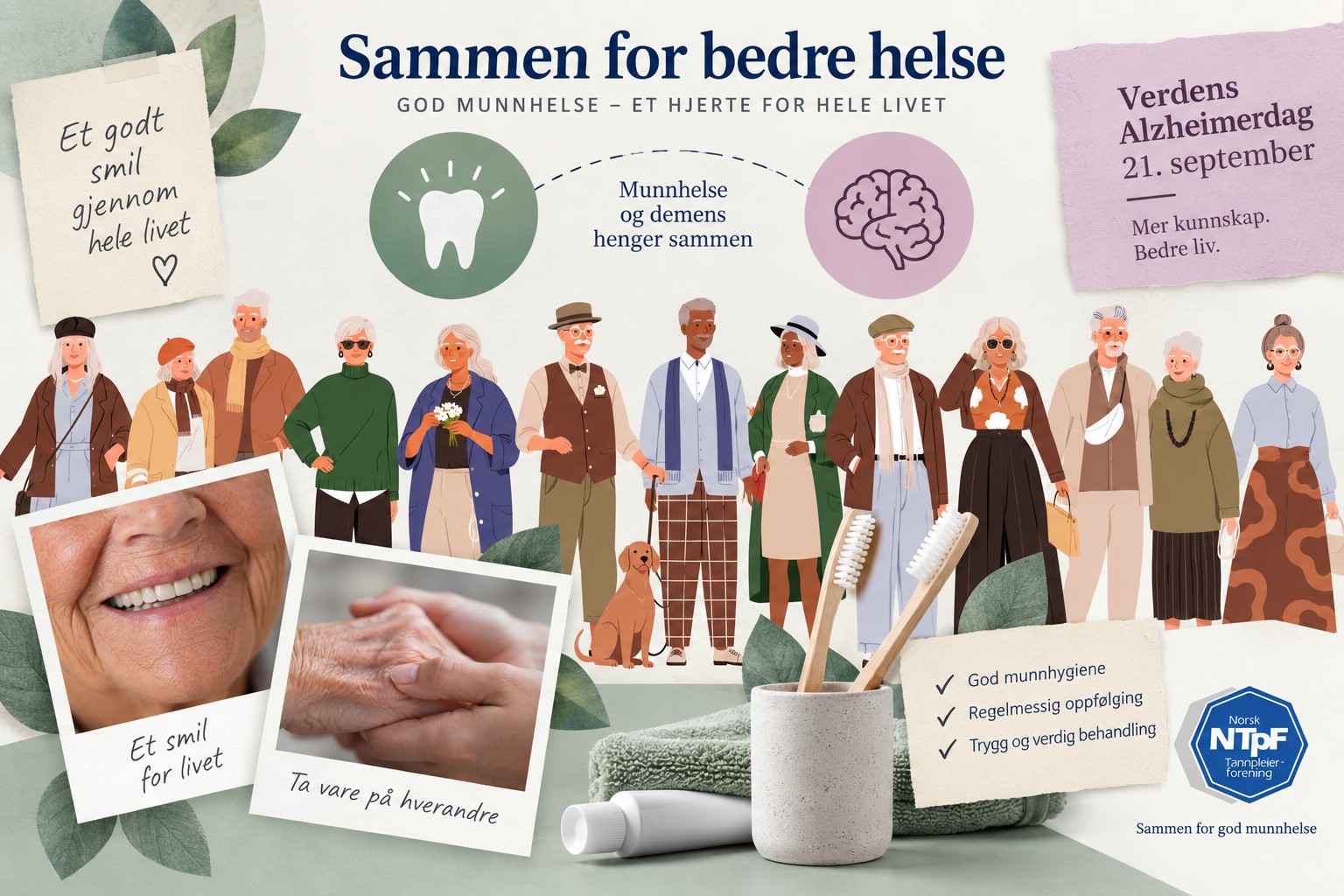 Read more about the article Demens og munnhelse – gode rutiner er viktig